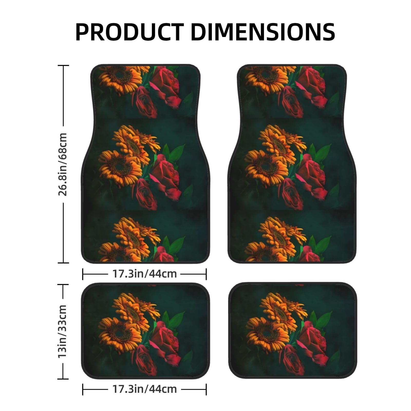 Lot de 4 tapis de sol en néoprène imperméable pour voiture