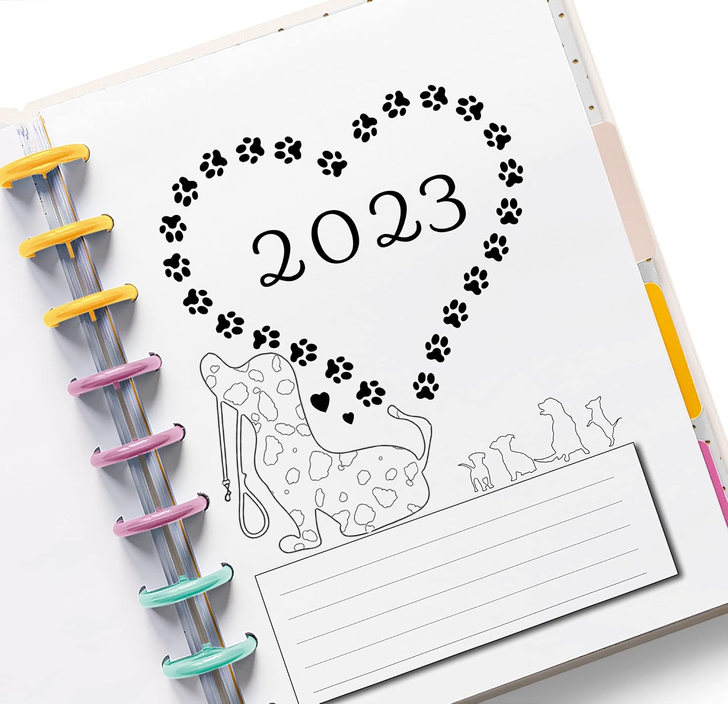 2023 Monthly Calendar Refills for 8 Disc Half Letter