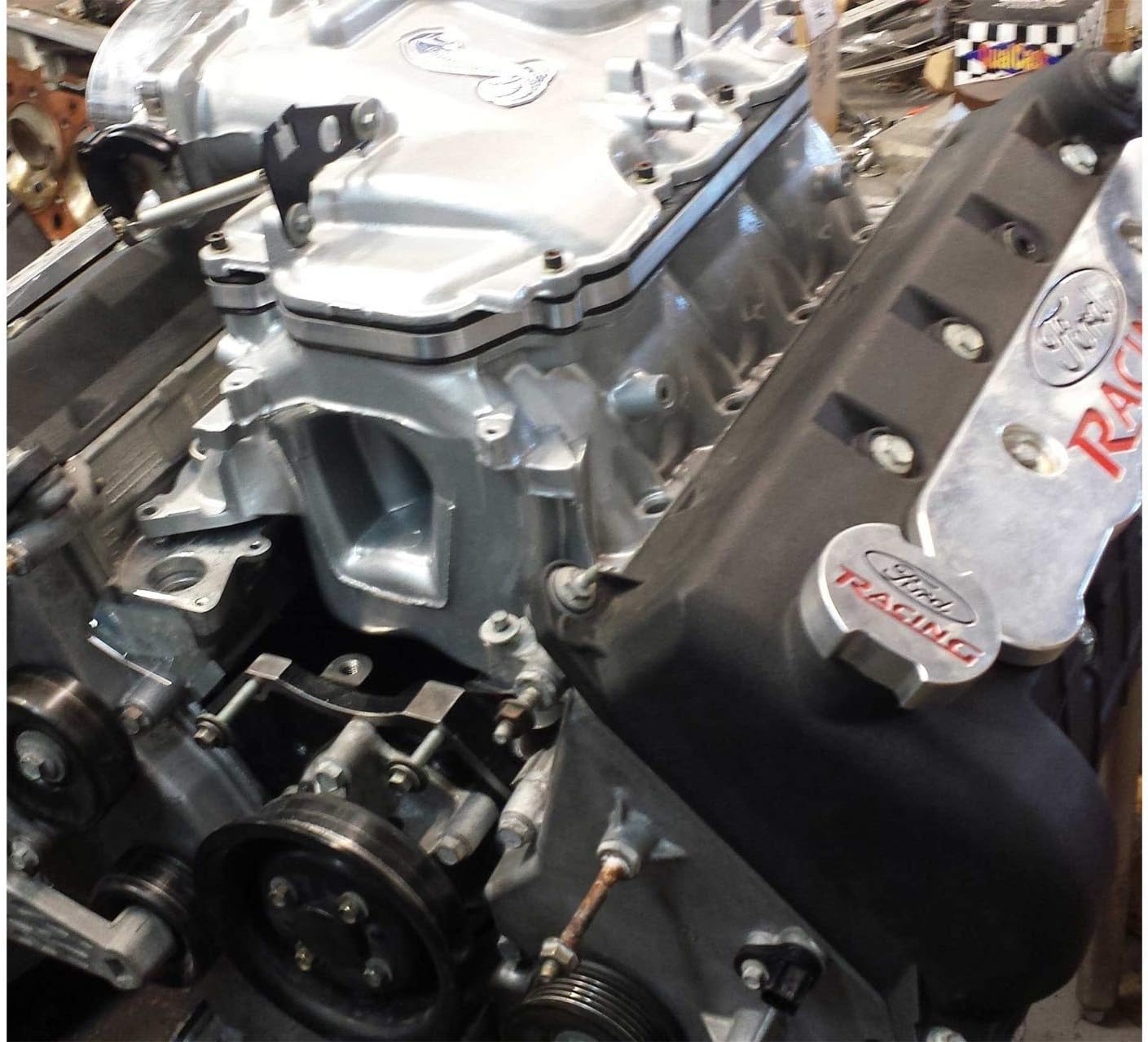 ICT Billet Intake Manifold Plenum Spacer Riser Compatible with 4.6L 4V Billet Cobra Mustang Mach 551318