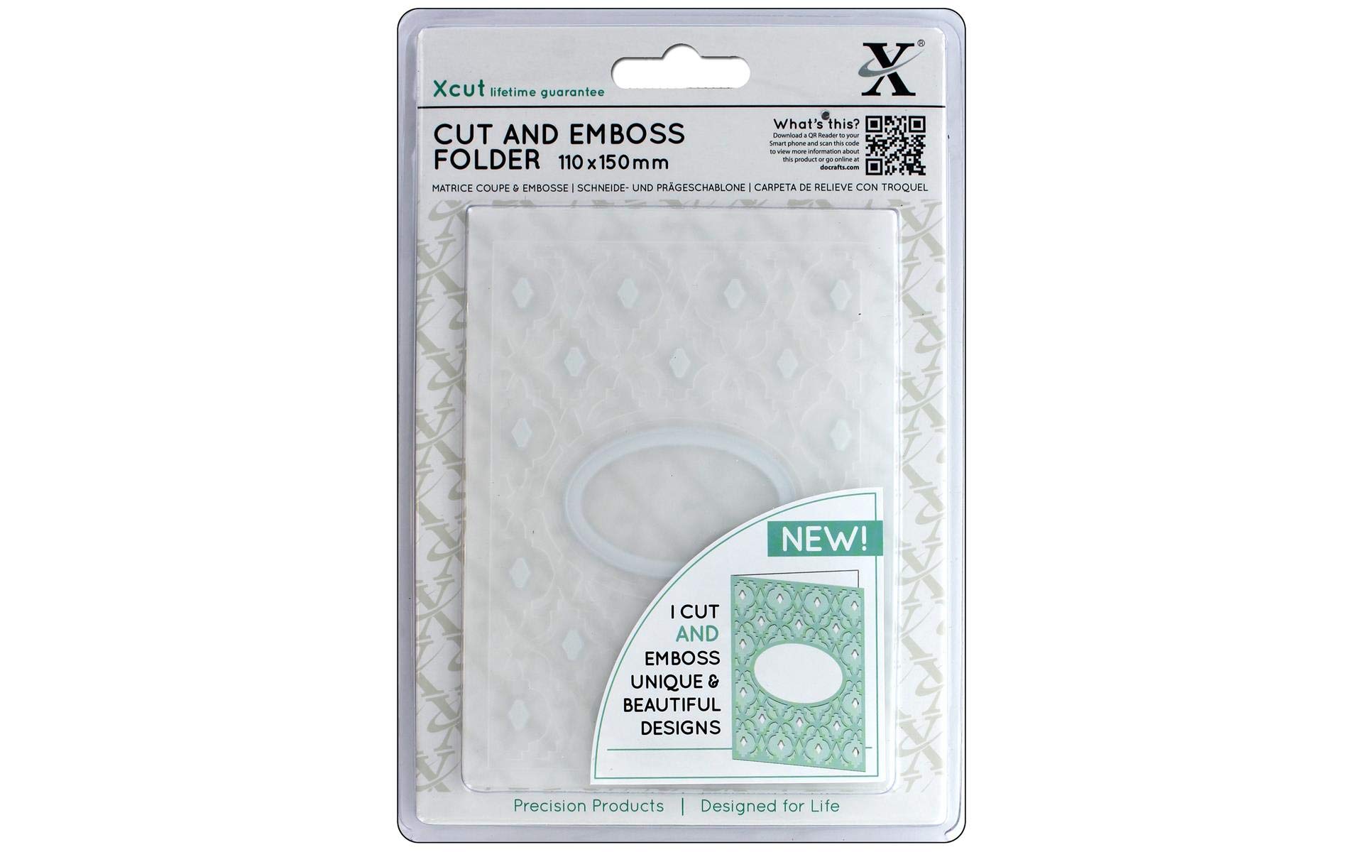 Xcut 11x15cm Craft Embossing Folder Diamond Lattice Design, For Card Making, Decoration, Scrapbooking, Stamping, Suitable With Most Cutting Machines, Craft Supplies For Birthday, Christmas, Wedding