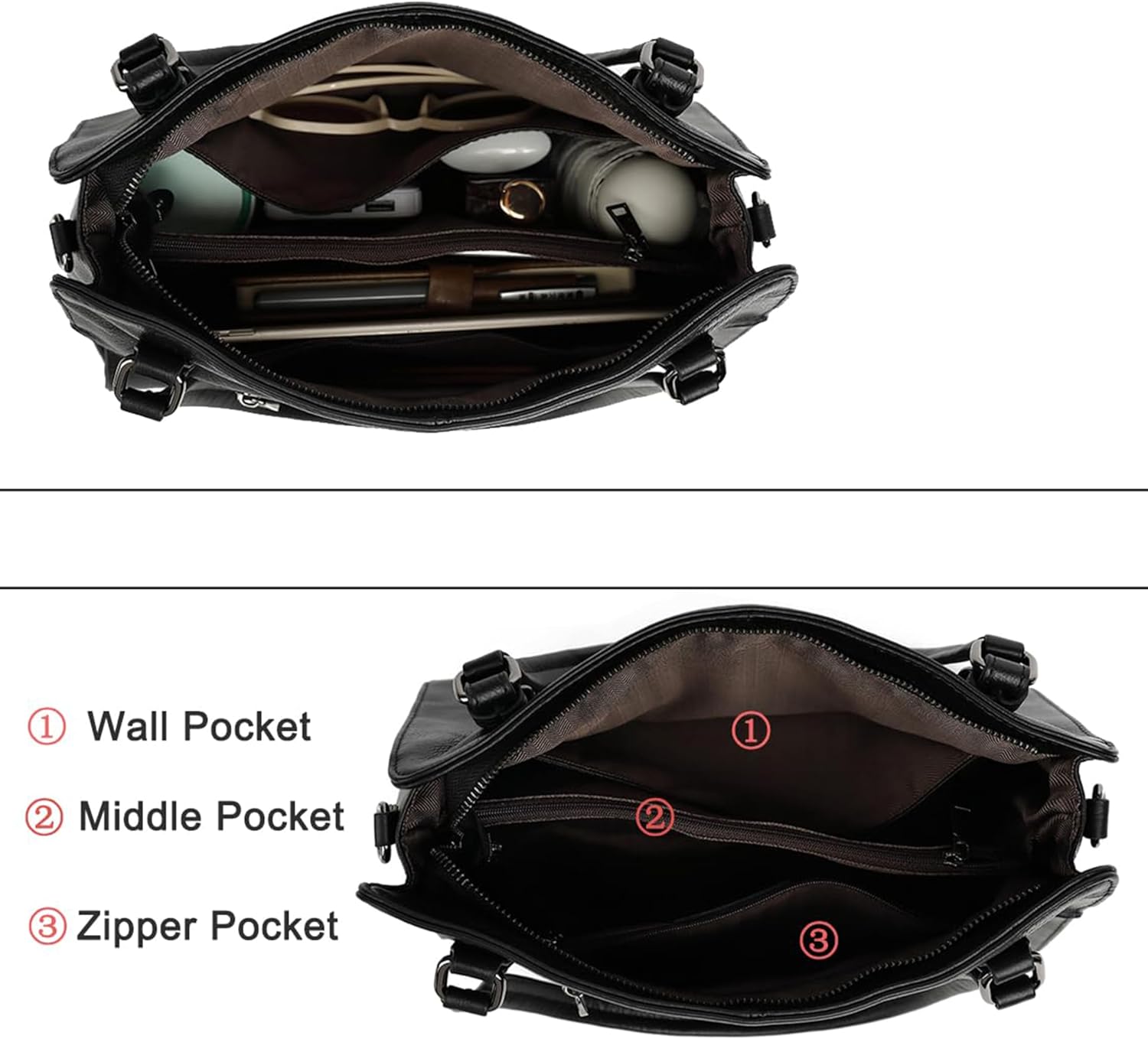 Genuine Leather Hobo Bag for Women, Crossbody Shoulder Purse with Adjustable Strap, Trendy Handbag with Multiple Pockets