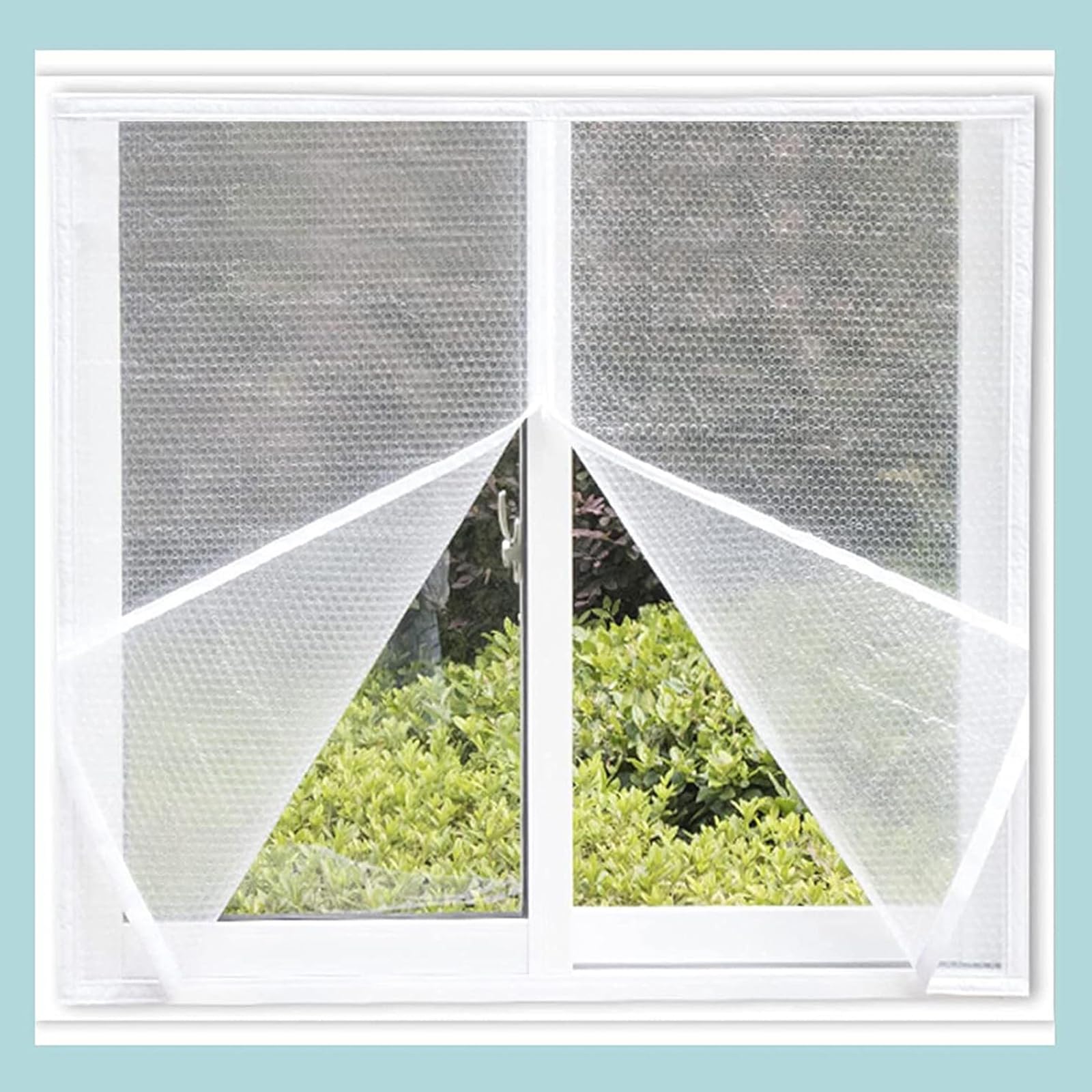 FENGSHOUUWindow Insulation Kit,Home Thermal Insulated Curtain,Heavy Duty Window Insulation Film,Keep Cold or Heat Out,for Doors/Windows,Reusable,Customizable,Width×Height (35.4in x 78.7in)