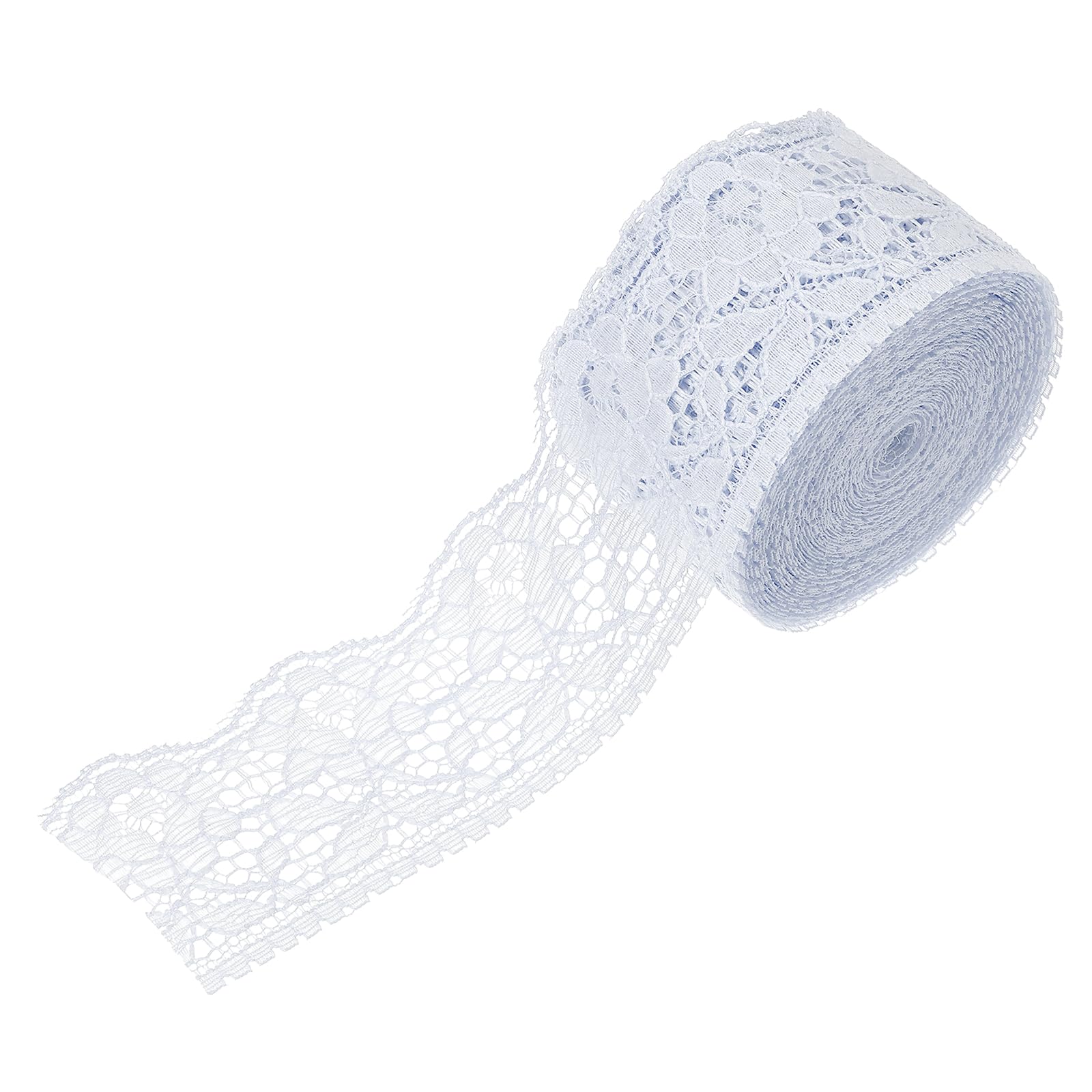 Tela bordada elástica tipo encaje floral de 10 yardas con acabado premium para costura