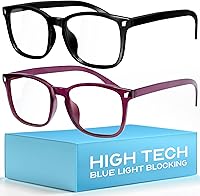 Vista 18 de Livho - Paquete de 2 lentes de bloqueo de luz azul para computadora, lectura, juegos, televisión, teléfonos, lentes para mujeres y hombres, *B5