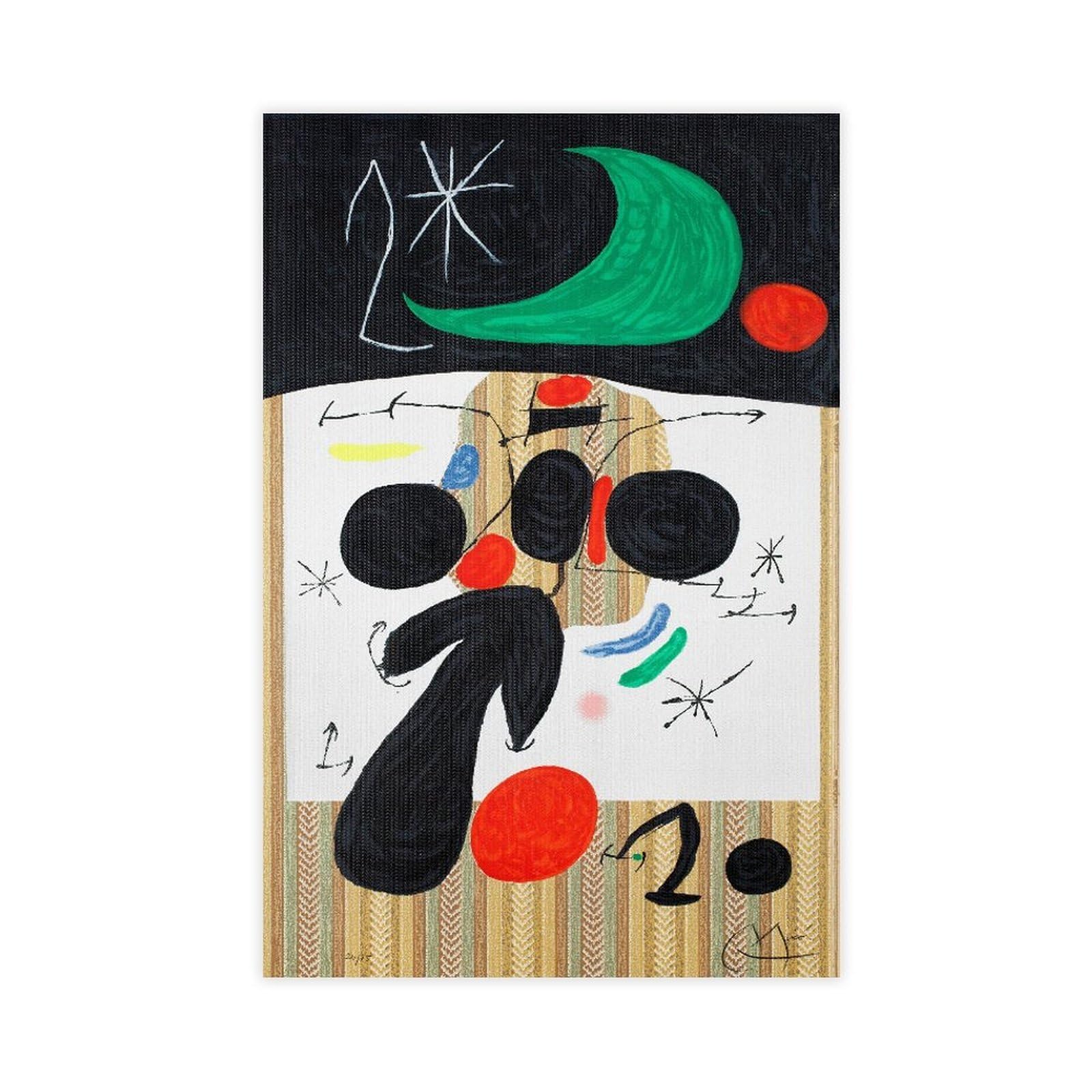 WCYB Intérieur Et Nuit by Joan Miro Posters Prints Canvas Deco Paintings Wall Art Unframe 16" L X 24" W