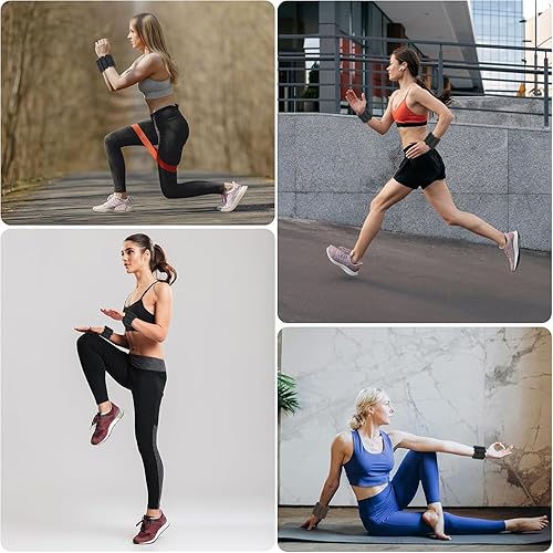 Miniatura 7 de Pesas de muñeca y tobillo para mujer, pesas ajustables para piernas y brazos, pesas de tobillo para pilates, caminar, yoga, baile, barras, gimnasio