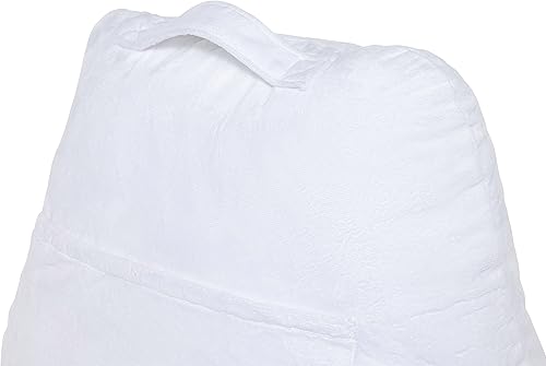 Miniatura 8 de Husband Pillow Funda de fibra de microfelpa de cubierta blanca estándar, diseño de tela suave y fácil de lavar, generosos bolsillos traseros y