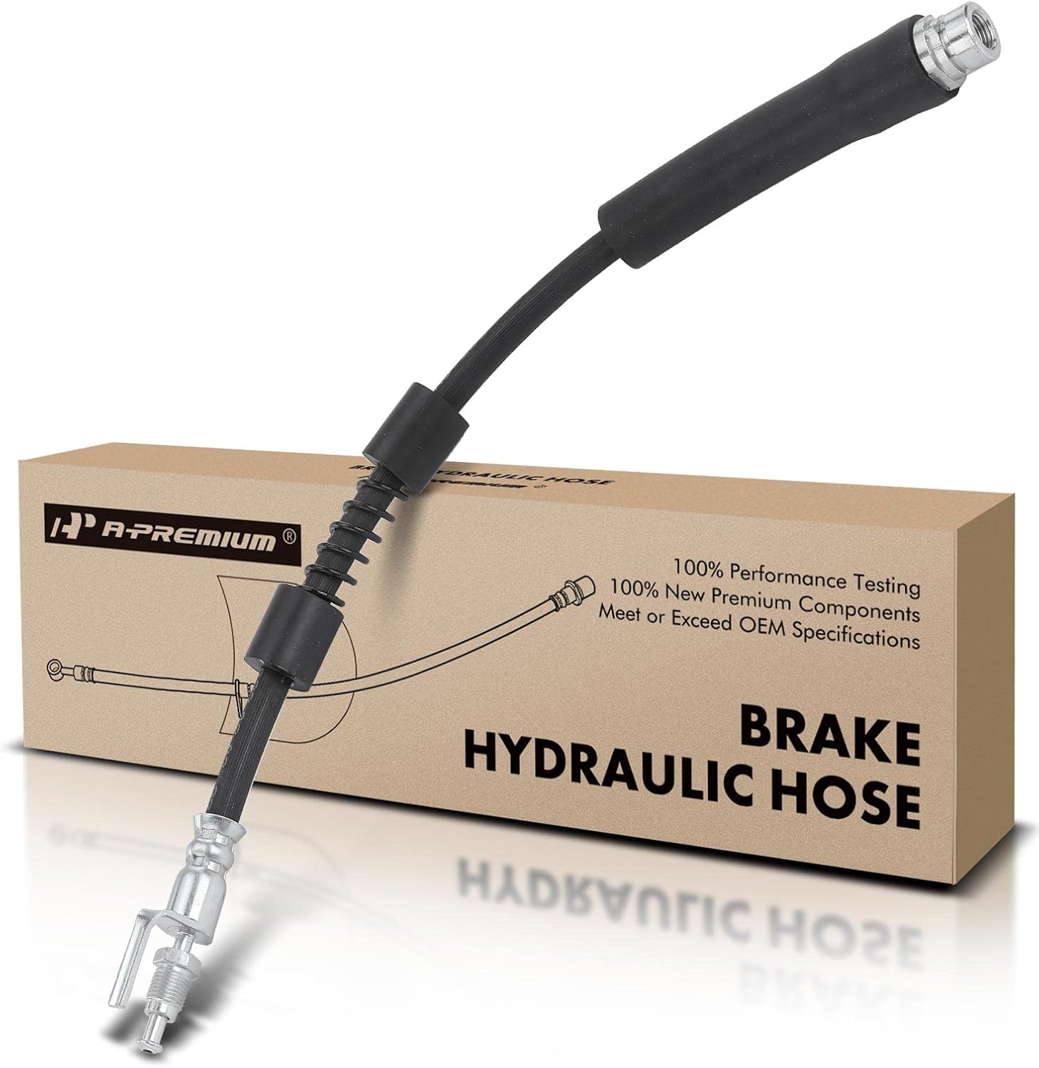 A-Premium Front Driver or Passenger Brake Hydraulic Hose Compatible with Select Ford Models - Transit Connect 2010 2011 2012 2013 - Replace# 2T1Z2078A