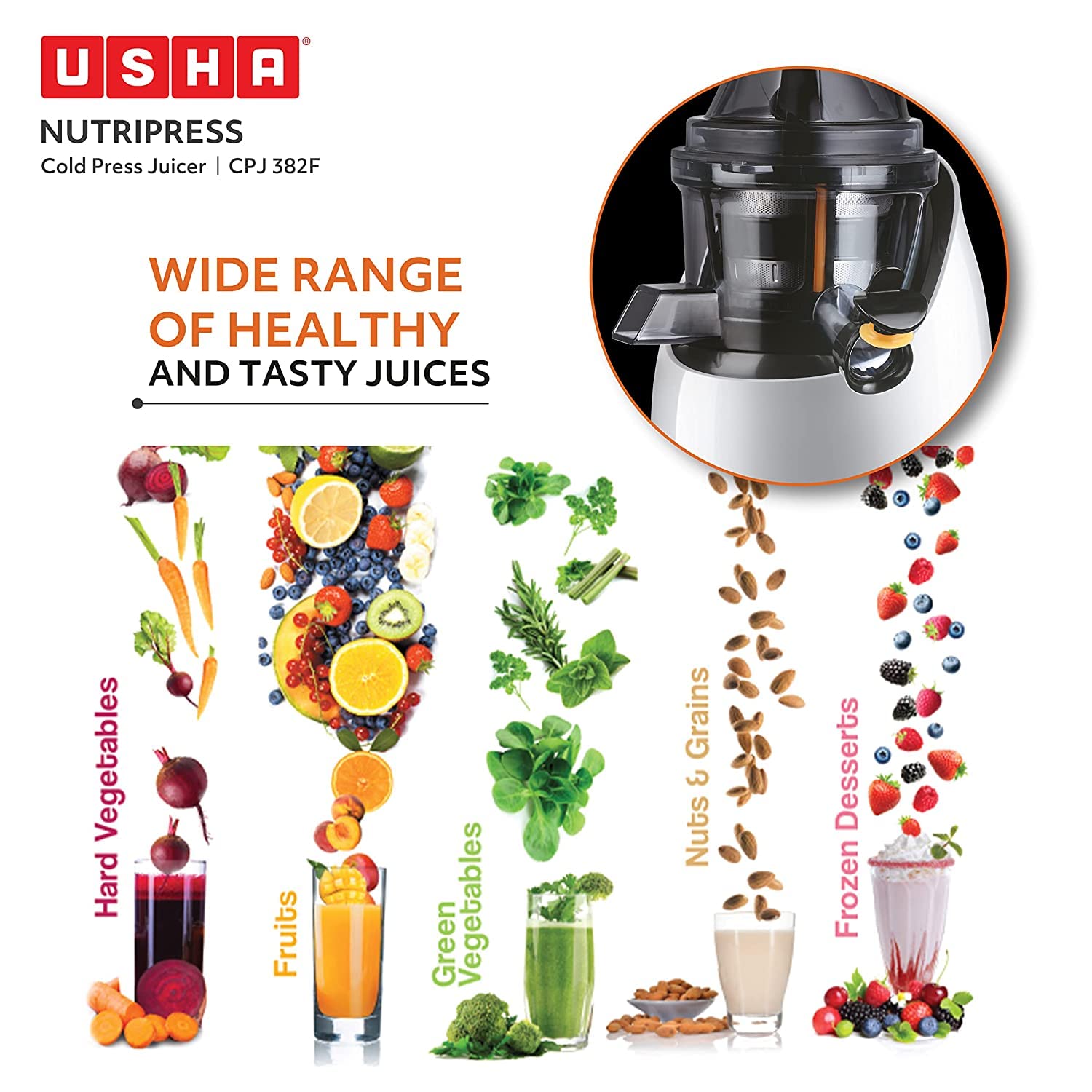 Usha Cold Press Juicer 382f Usha Cpj Juicer Usha Cpj 382f