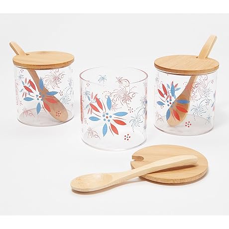 Classic Firework Glass Condiment Containers