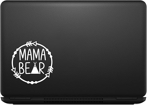 Miniatura 4 de Mama Bear - Calcomanía para portátil de 5.5 pulgadas (Blanco)