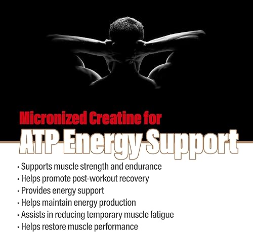 Miniatura 3 de Monohidrato de creatina en polvo 100% puro, fabricado en Canadá, 17.64 oz (100 porciones) de polvo micronizado, crecimiento muscular, sin sabor,