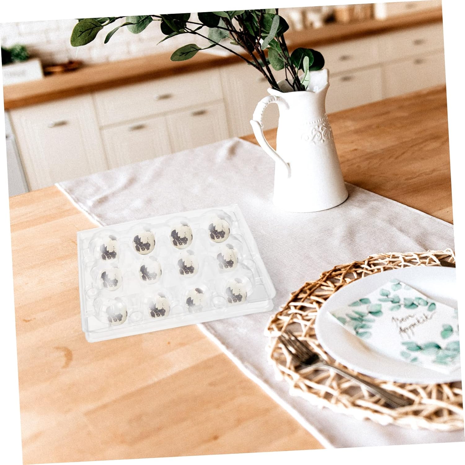 50Pcs Quail Egg Storage Trays Cavity Egg Container with Cover Space Saving Organizer for Home and Supermarket Durable and Practical Egg Storage Box