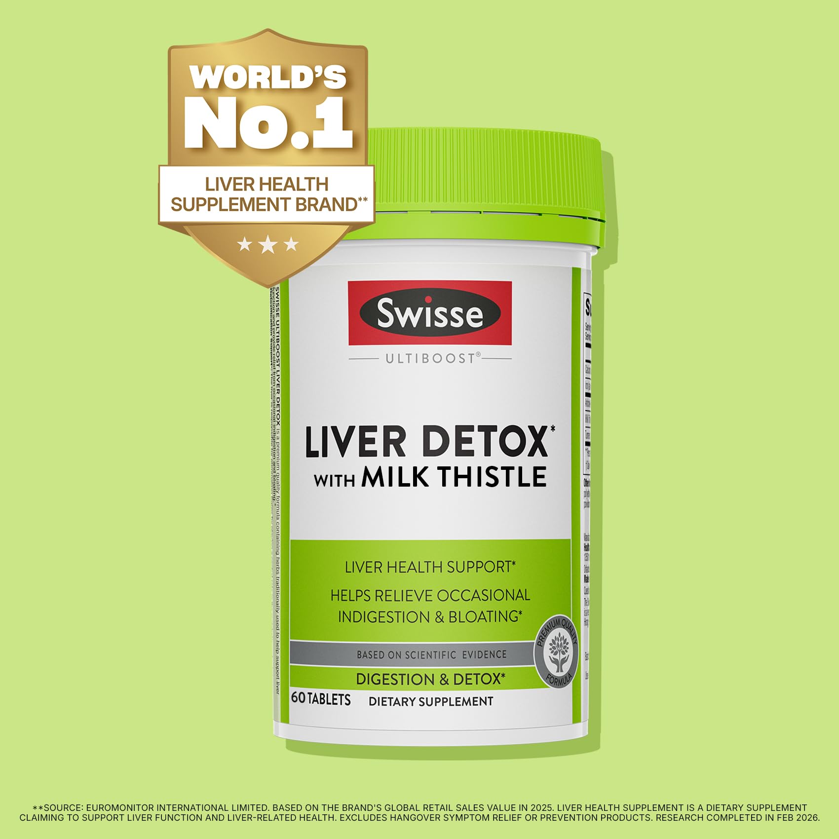 Swisse Liver Cleanse Detox & Repair, Liver Detox & Liver Support Supplement for Liver Health, Milk Thistle with Turmeric & Artichoke, 60 Tablets — Amazon image 2