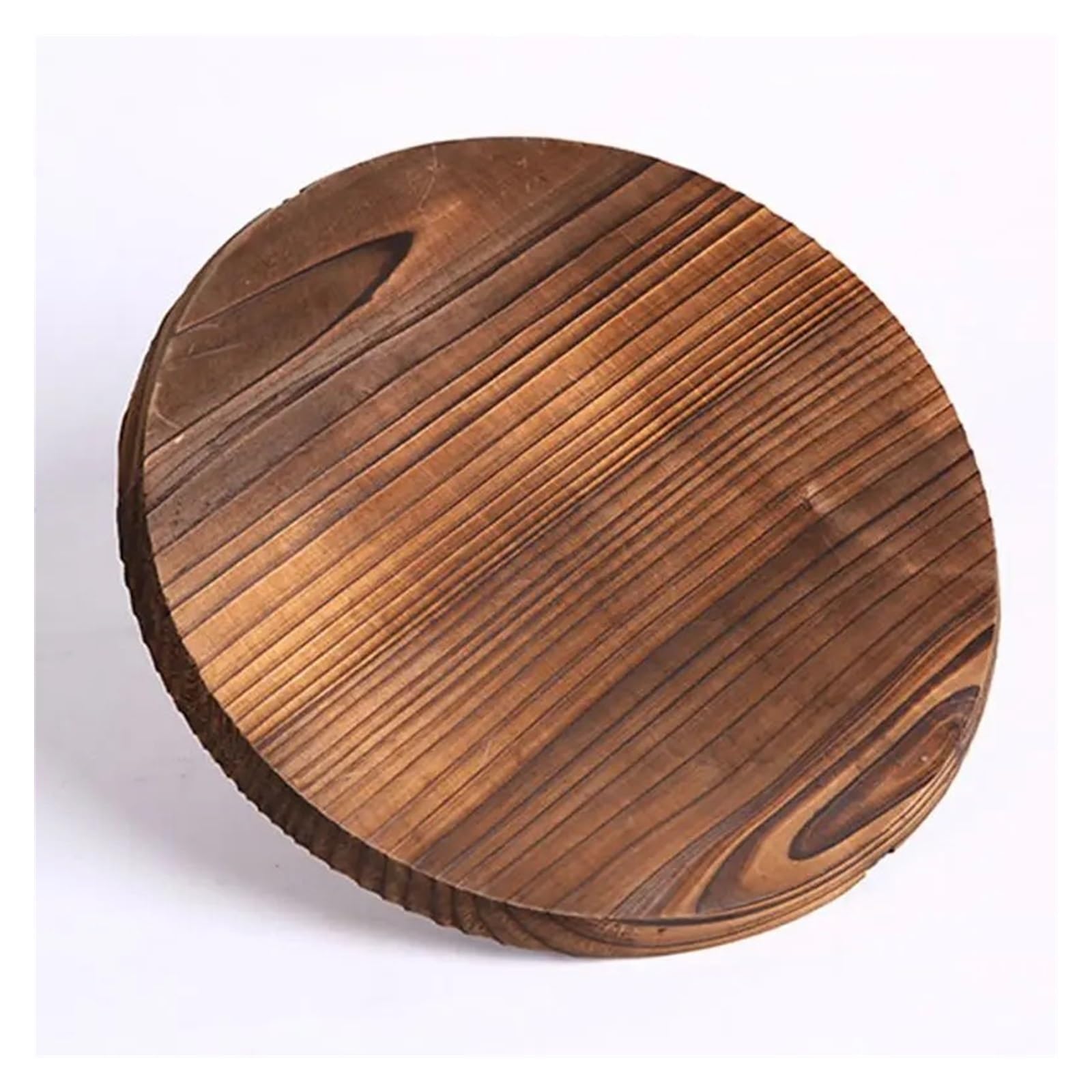Tapa Sarten Universal Tapa de Wok de Madera Tapa de Wok de Madera Redonda Tapa de Wok de Madera con Mango Tapa de Wok Ligera antiescaldado Accesorio de Cocina de Madera Tapa de Cacerola(30)