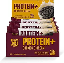Banana Brasil Display Barra De Proteina Protein + Recheio De Cookie - 9 Unidades De 50G (450G)