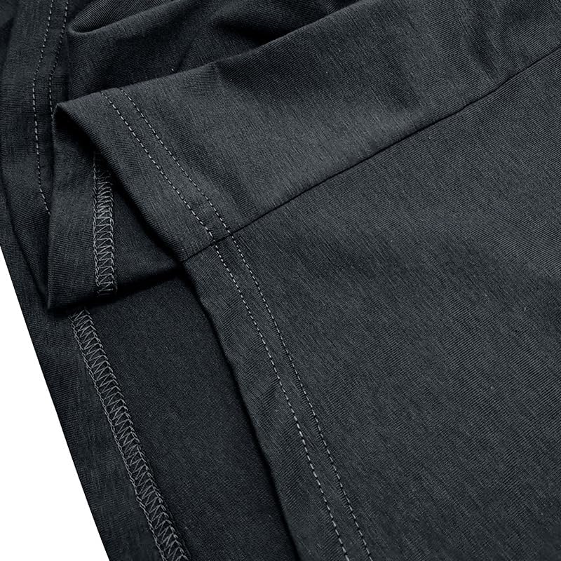 Men's Casual Short Sleeve Hoodie Pullover with Buttons and Drawstring Soft Muscle Fit Athletic Workout Top - Image 7