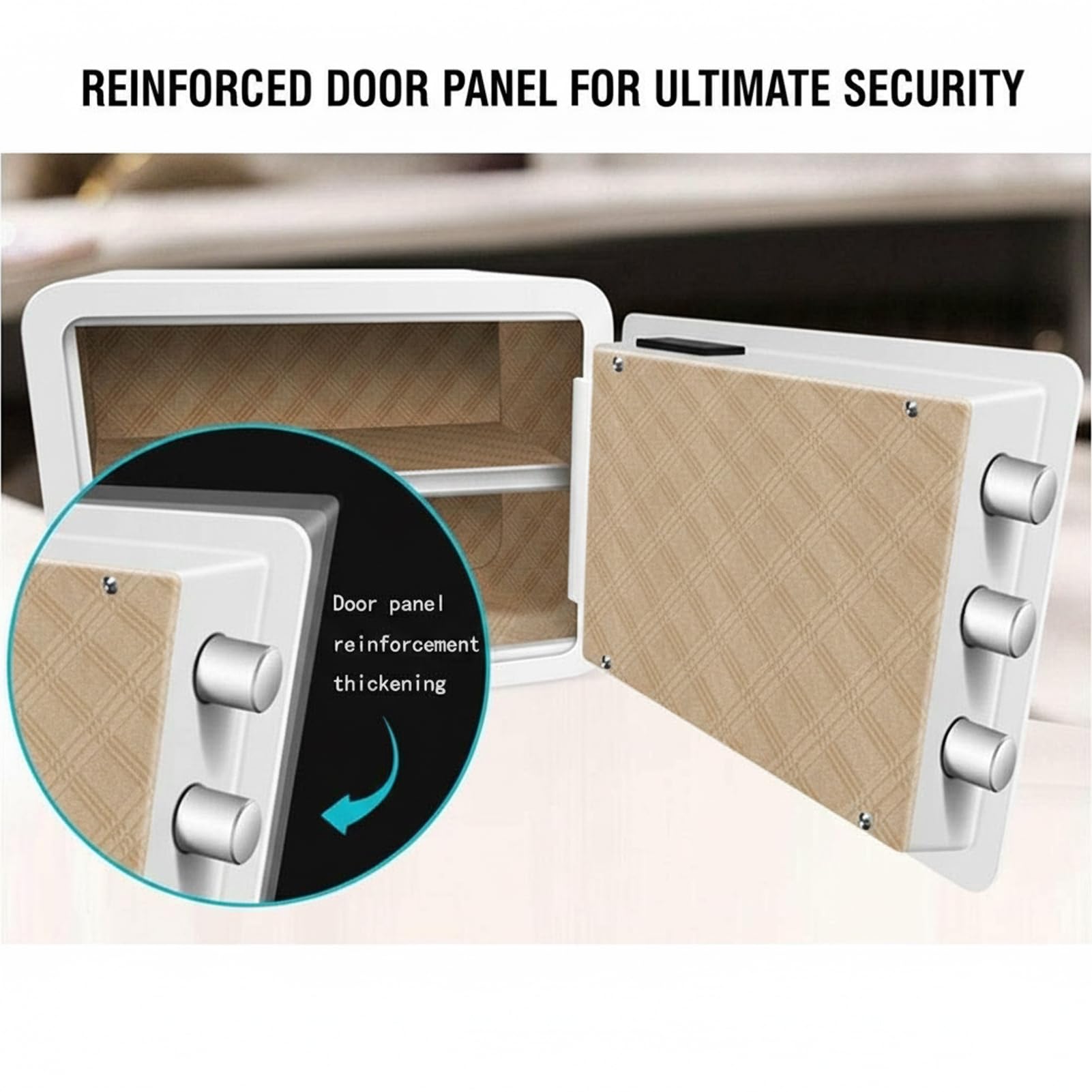 Cassaforte elettronica ignifuga e impermeabile con serratura sicura per la protezione di contanti e documenti di casa e ufficio