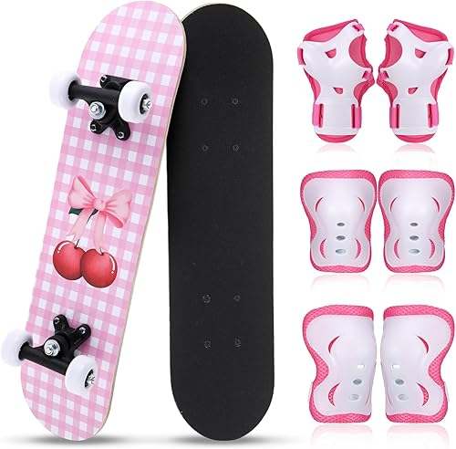 Vista 47 de Honoson Juego de 7 piezas de monopatín para niños pequeños, rodilleras, coderas, muñequeras
