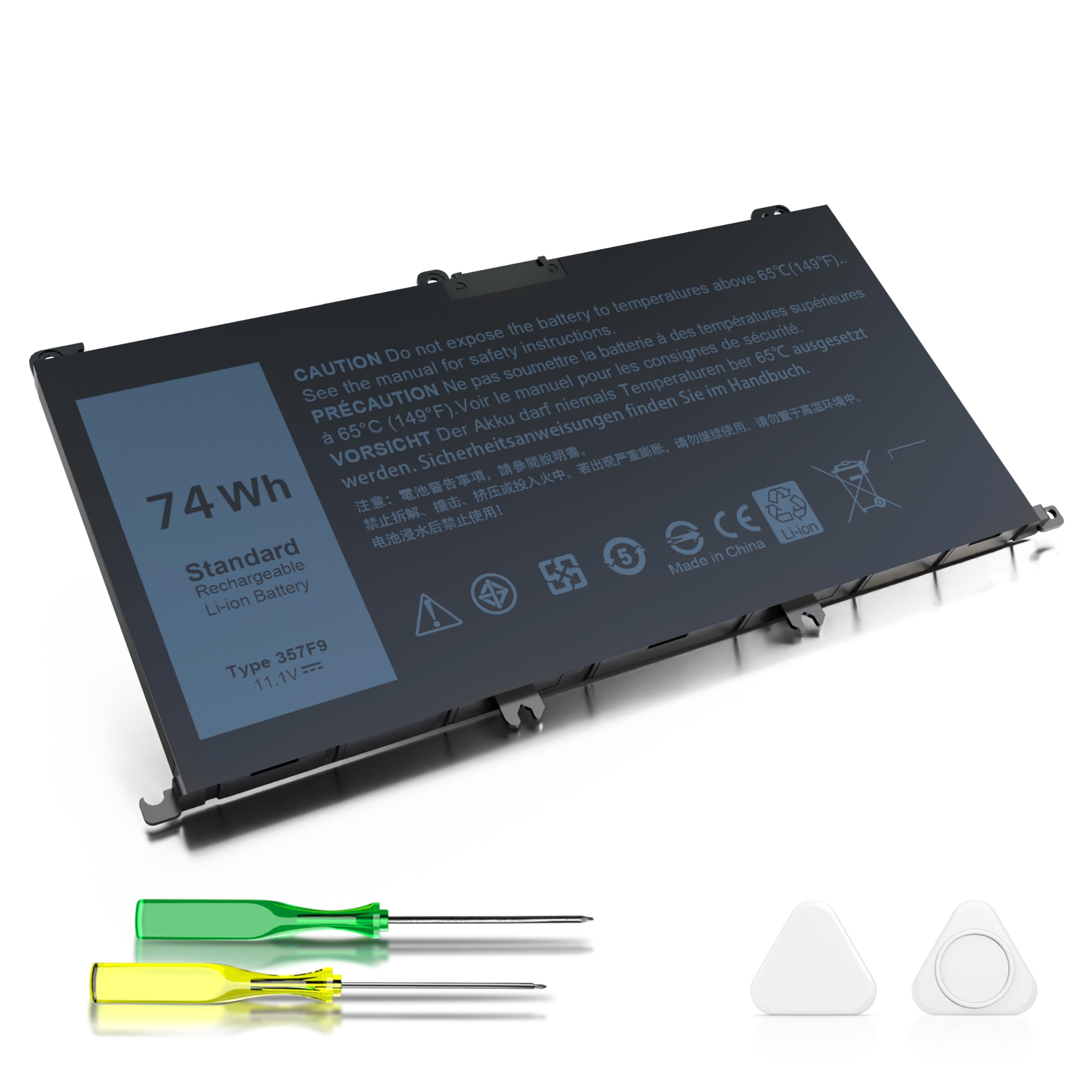 HAIYUNWU 74WH 357F9 71JF4 Battery Compatible with Dell Inspiron 15 7000 Gaming 15 7559 i7559 i7559-5012GRY 7557 i7557 5576 5577 i5577-7342blk-pus 7566