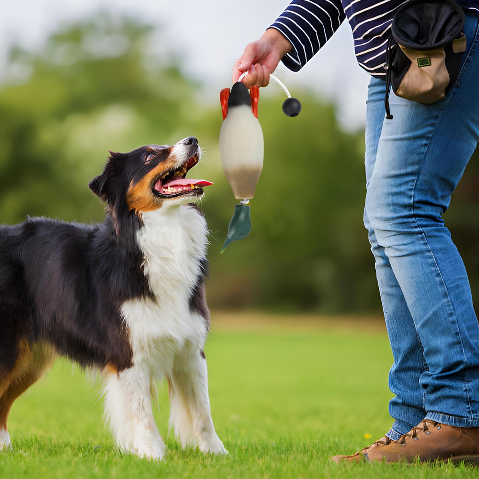 Dog Training Dummy,Dummy per Cani,Accessori per Cani da Caccia,Paraspruzzi Fittizio di Allenamento Cane,Gioco Galleggiante per Il Riporto e l'allenamento in Acqua (Anatra con Piedi)