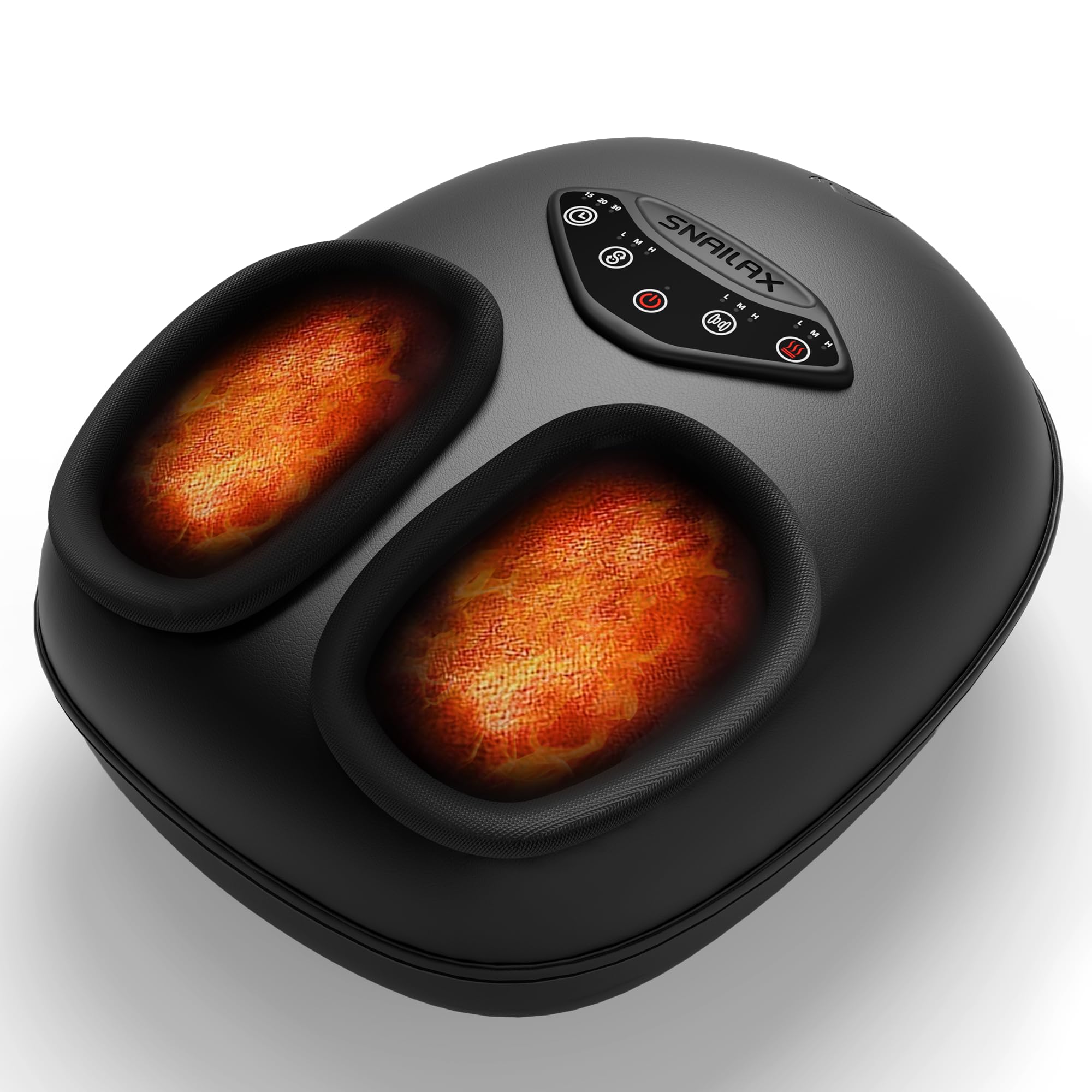 Snailax Fußreflexzonen Massagegerät mit Wärme, Elektrisches Shiatsu Fußmassagegerät mit Knetmassage & Luftkompression, Fußwärmer mit Timer, Wellness Geschenk für Frauen und Männer