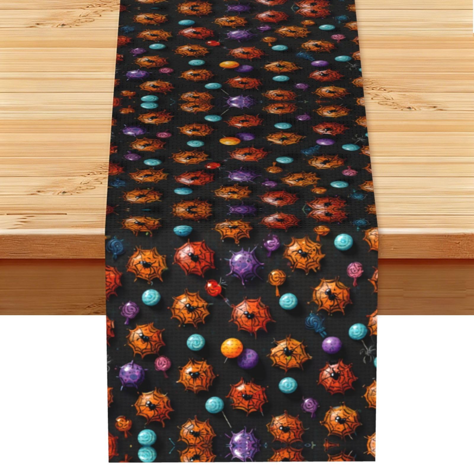 Spider Candy Bag Linen Feel Table Runner Wedding Party Home Decoration