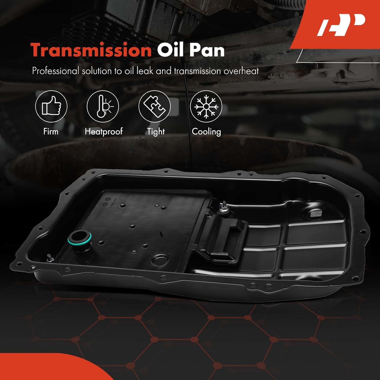 A-Premium Transmission Oil Pan Without Drain Plug Compatible with Jeep Wrangler 2018-2024, Grand Wagoneer 2022, 2.0L 3.0L 3.6L 6.4L