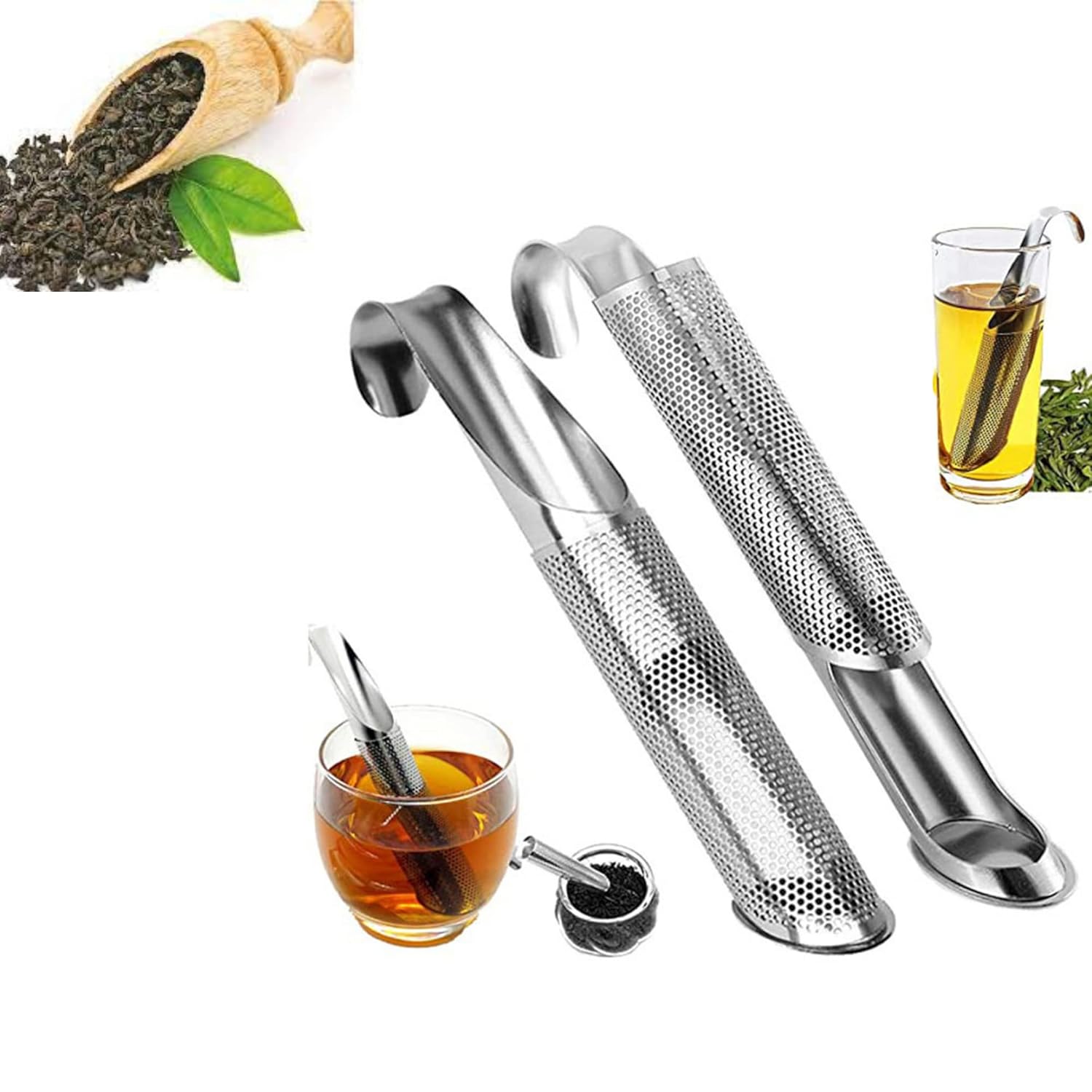 HARUDD Stainless Steel Tea Infuser Tea Diffuser Tea Strainer for Loose Tea (Tea Recipe Ebook) Scented Tea, Ginger Tea, Spices, Herbs Long-Handle Tea Filter Pipe for Hanging on Mugs. (1 Pcs/Pack) HARUDD Stainless Steel Tea Infuser Tea Diffuser Tea Strainer for Loose Tea (Tea Recipe Ebook) Scented Tea, Ginger Tea, Spices, Herbs Long-Handle Tea Filter Pipe for Hanging on Mugs. (1 Pcs/Pack)