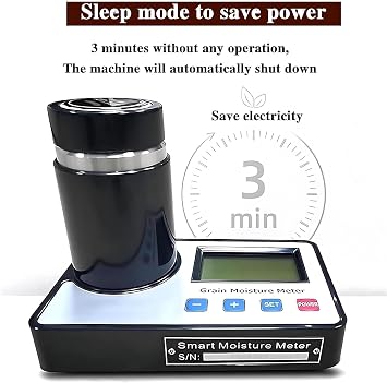 Portable Grain Moisture Meter, 19-Grain Tester with LCD Display, Multi-Point Calibration, Humidity Detector for Wheat, Maize, Soybean, Rice & Coffee