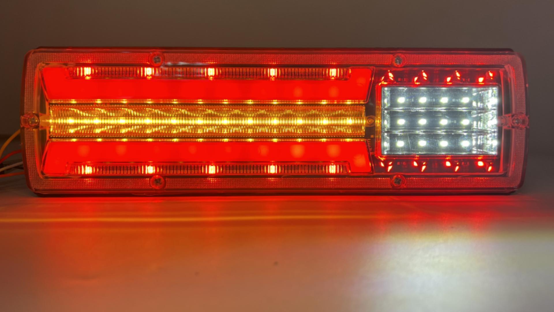 Feu Arrière Led 2 Pièces Pour Remorque Camion, Séquentiel, Feu Arrière