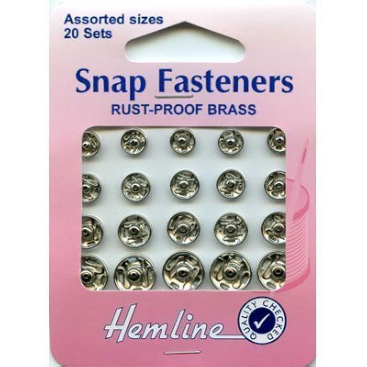 Hemline Assorted Silver H420.99 Snap Fasteners - Assorted Silver