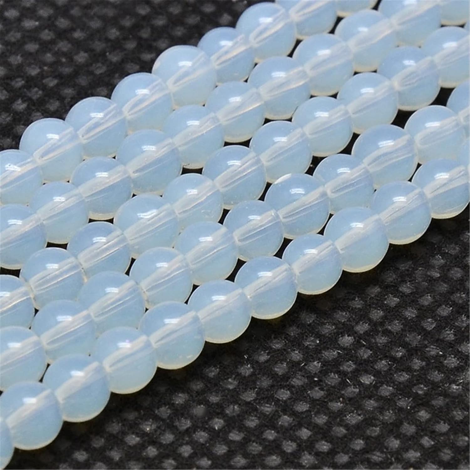 Craftdady 300pcs White Opalite Beads 10mm Grade AA Gemstone Round Loose Beads Crystal Energy Stone Spacer Beads for DIY Jewelry Crafts