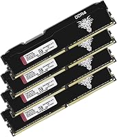Yongxinsheng DDR4 64GB (4x16GB) Asztali Memória Kit 2666MHz PC4-21300 UDIMM RAM - Fekete, 1.2V, CL19, Számítógép Memória Bővítő Modul 1