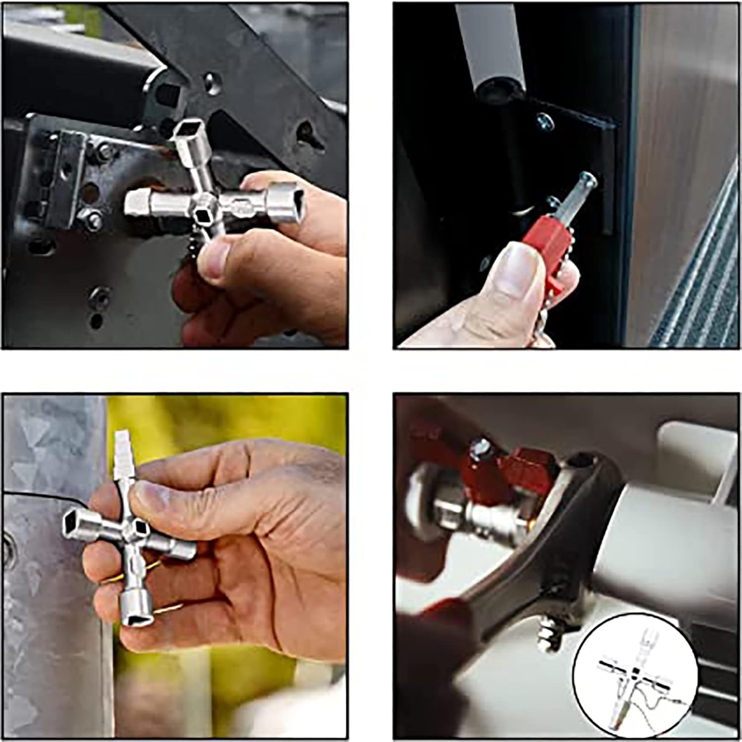 2 Pièces 4 Voies Clé Multifonction, Clé Utilitaire Multifonction, Clé En Croix Universelle, Pour Clé Multifonction Pour Eau, électricité, Compteurs électriques, Radiateurs, Ascenseurs, Etc,KoleZy 12 2 Pièces 4 Voies Clé Multifonction, Clé Utilitaire Multifonction, Clé En Croix Universelle, Pour Clé Multifonction Pour Eau, électricité, Compteurs électriques, Radiateurs, Ascenseurs, Etc,KoleZy -Silverols Magasin