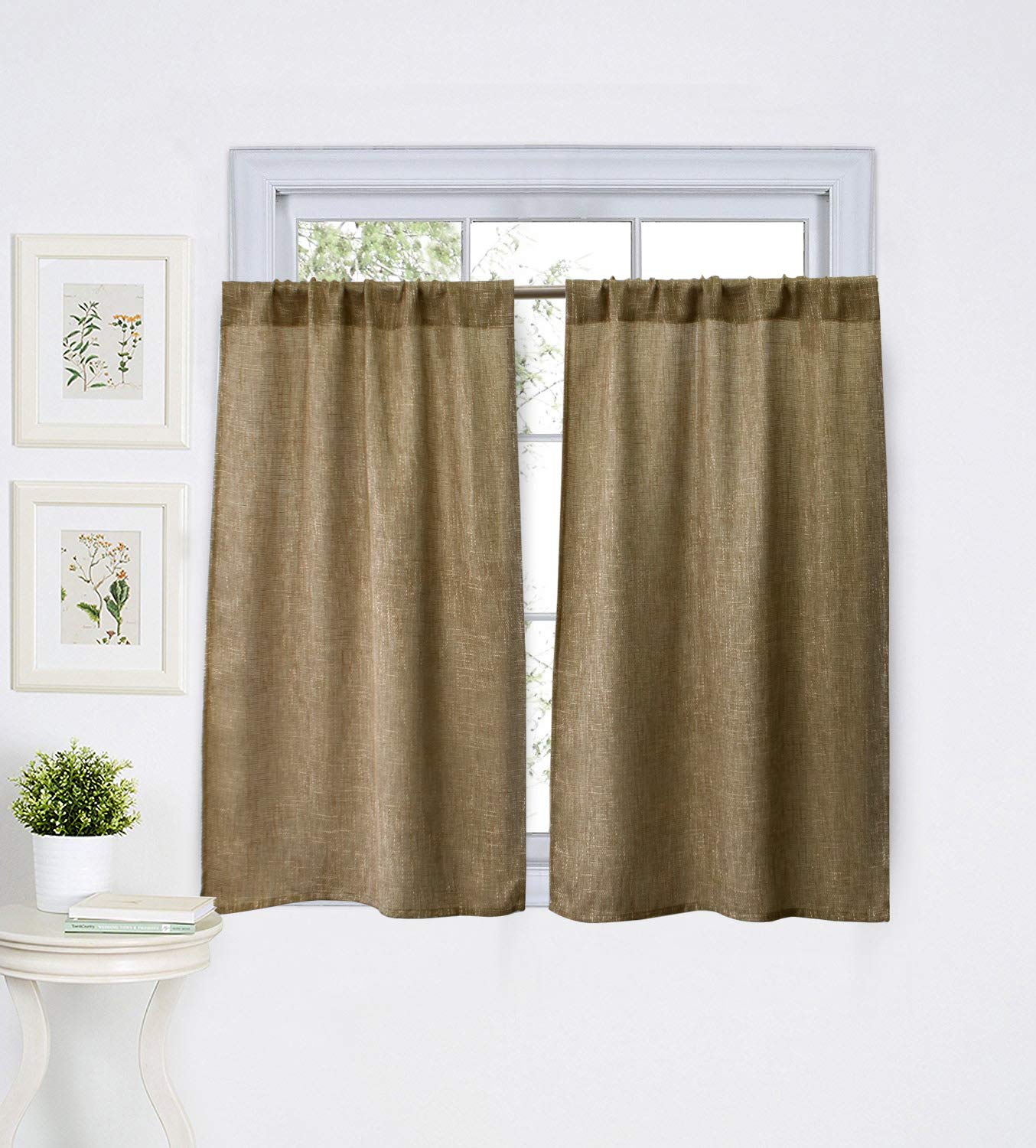Valea Home Tende Oscuranti Corte Impermeabili 76x61 Cm - 2 Pannelli Con Tasca, Per Bagno E Cucina, Colore Nero