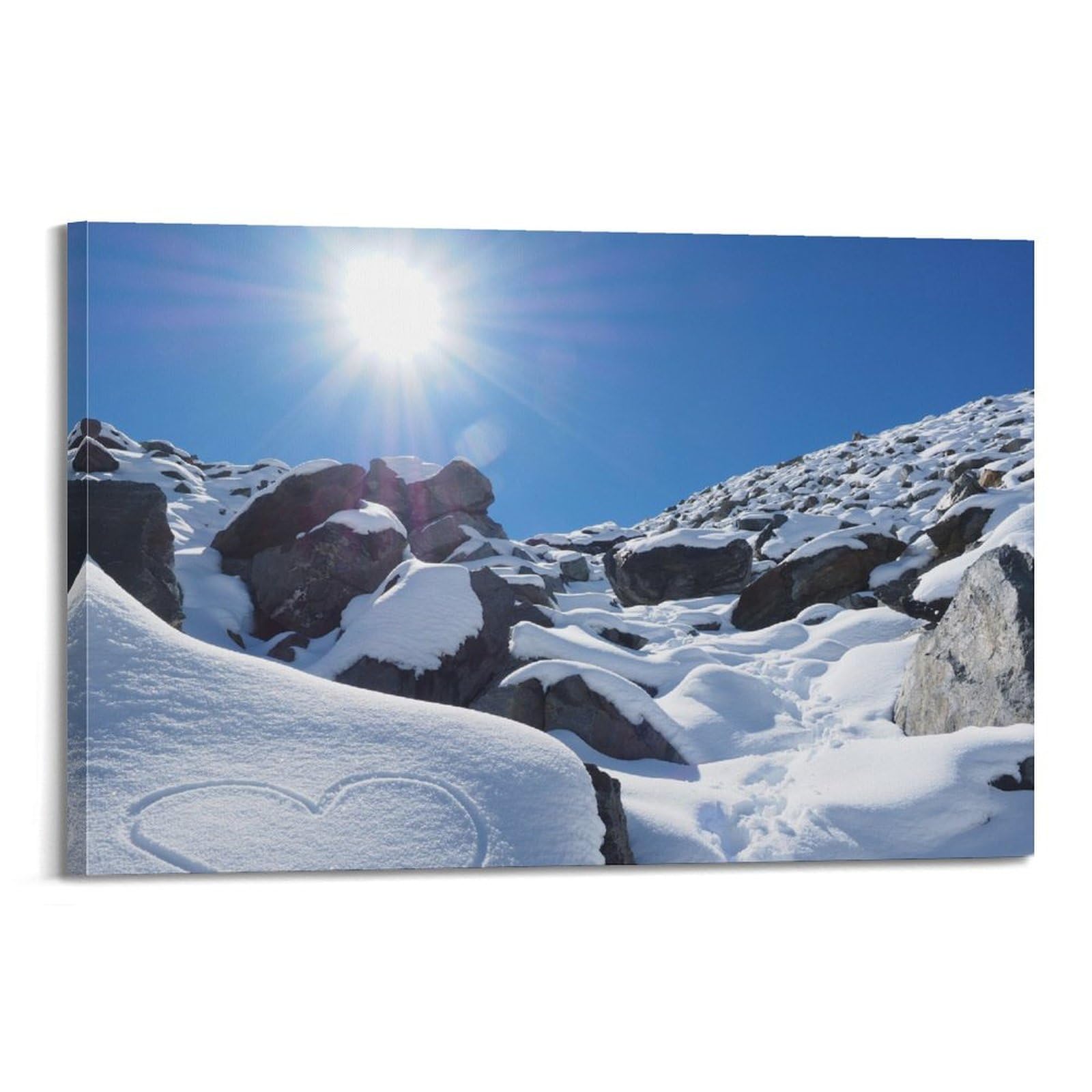 CXHJCA Mural Nature Poster New Zealand Mountains Snow Sunlight Poster Decorative Painting Canvas Wall Posters And Art Picture Print Modern Family Bedroom Decor Posters 12x18inch(30x45cm)