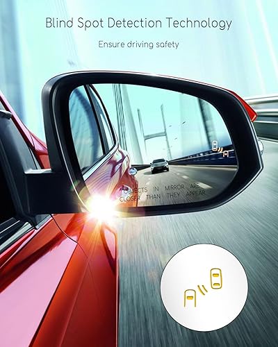 Miniatura 2 de Cristal de espejo con detección de punto ciego se adapta a Toyota RAV4 2013-2023 Tacoma 2016-2021, lente de espejo retrovisor derecho del lado del