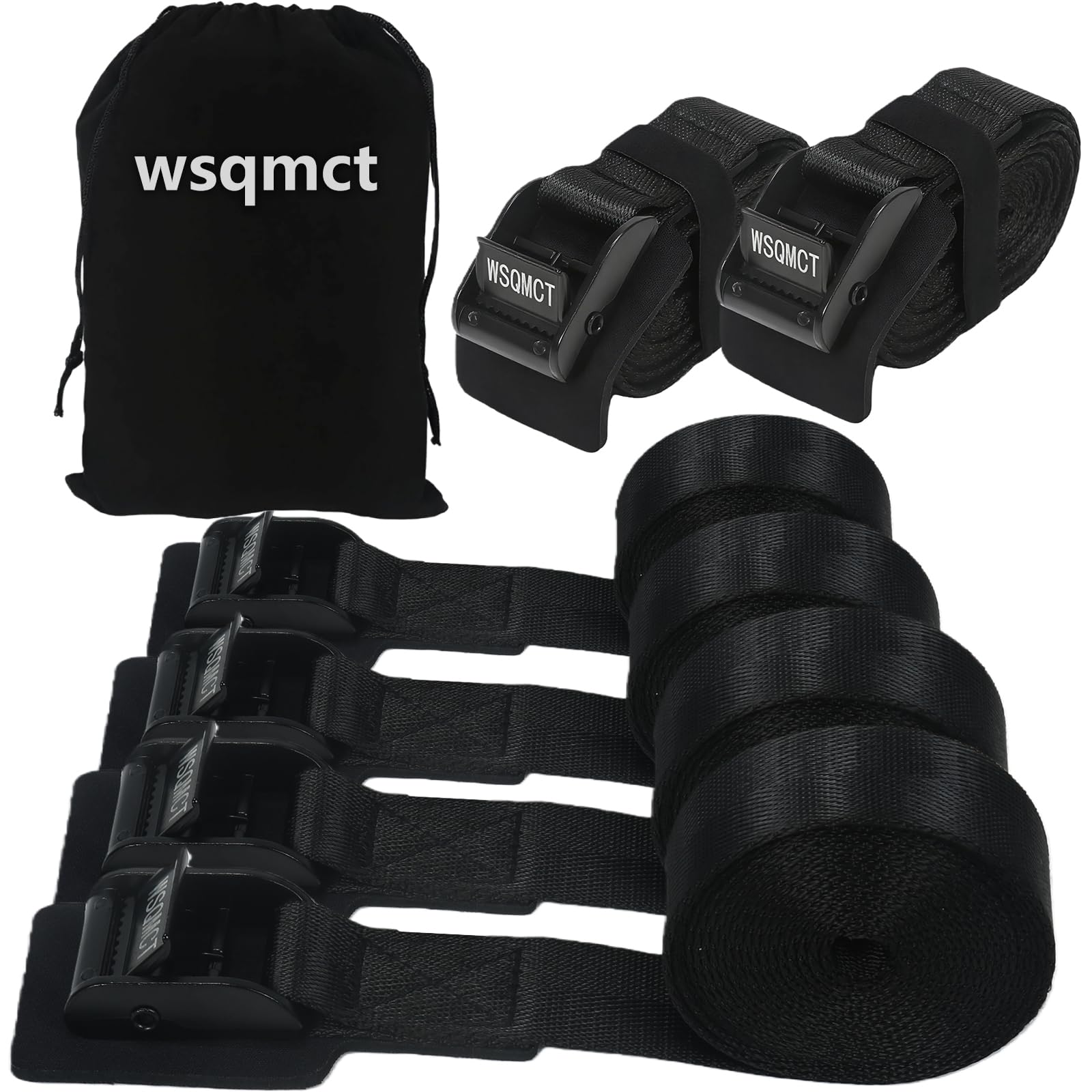 Cam Buckle Tie Down Straps - 4 Pack -1