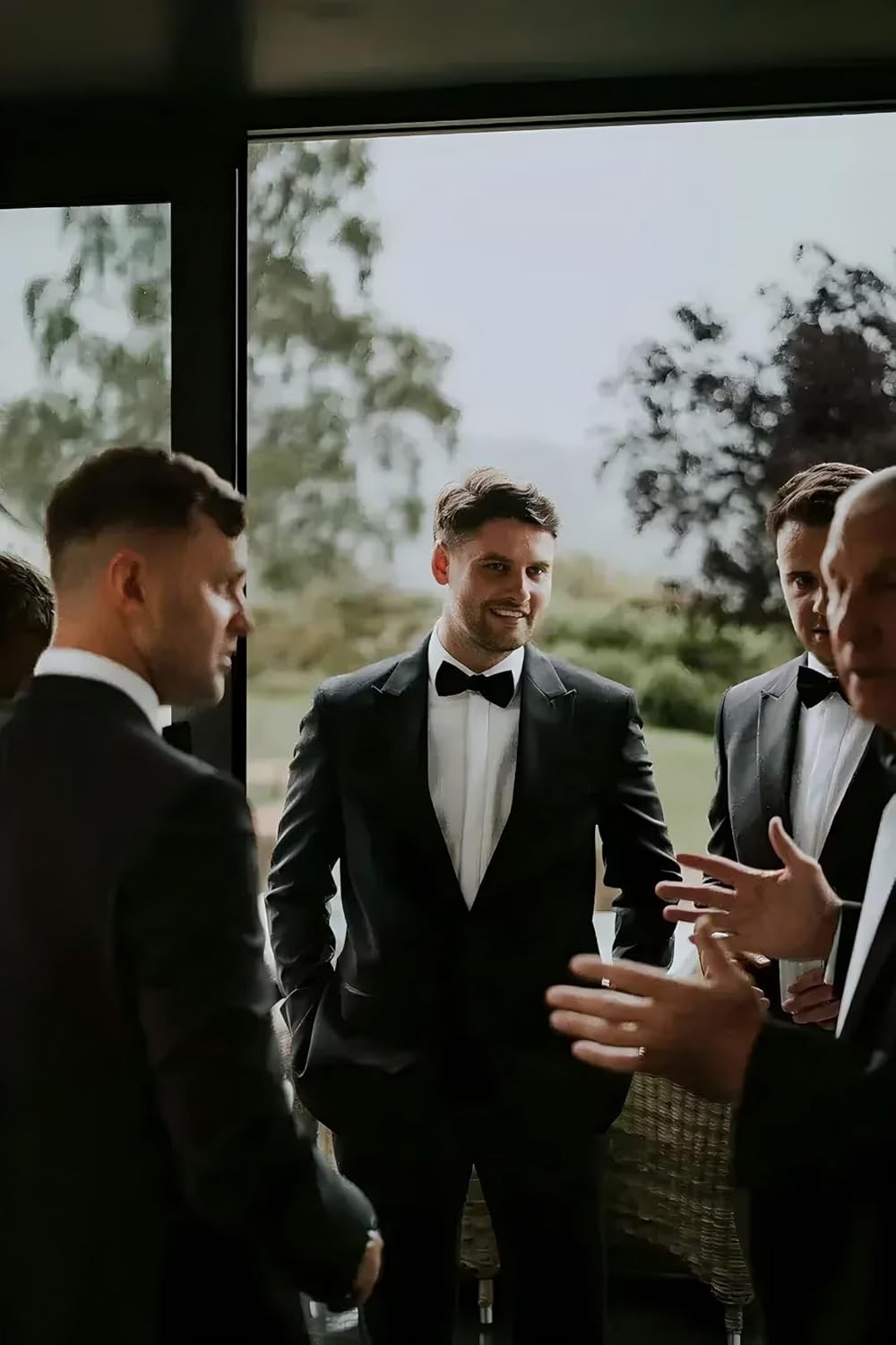 Suits for Men 3 Piece Slim Fit Prom Mens Suit 2 Button Solid Business Party Set Groomsmen Homecoming Suit Jacket Vest Pants