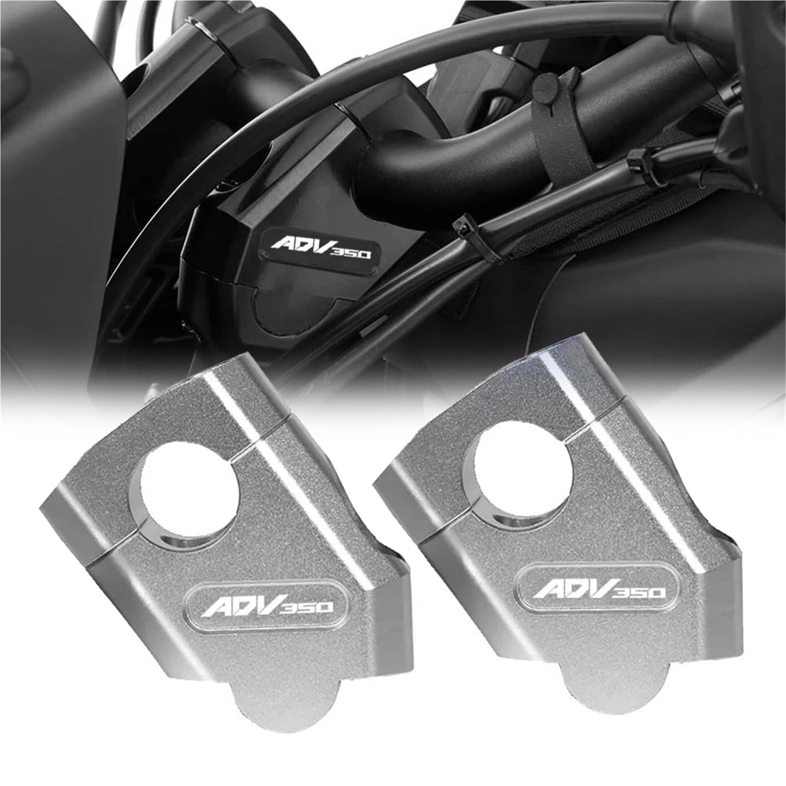 Adaptateur guidon ADV350 anti fatigue rehausseur support CNC robuste
