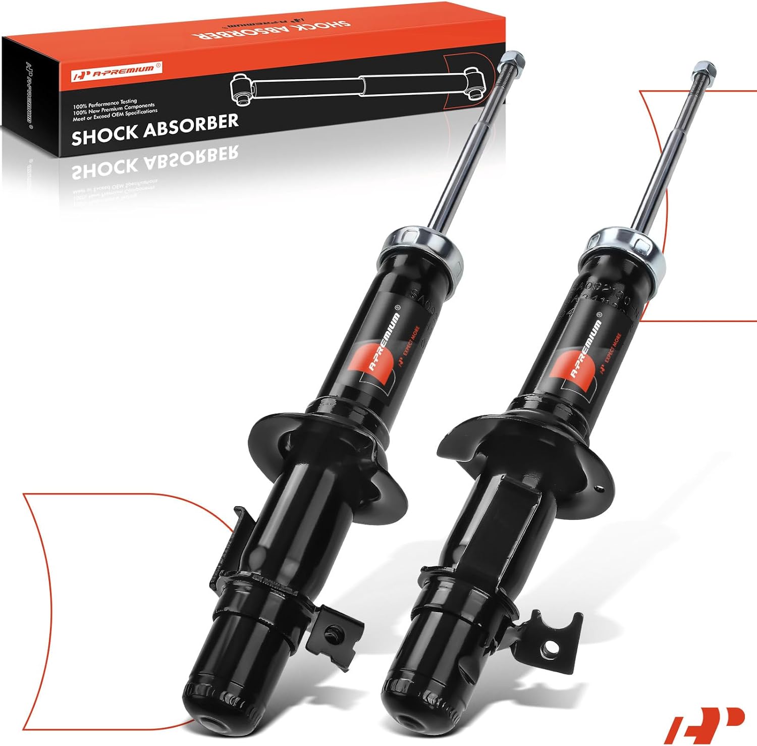 A-Premium Front Pair (2) Shock Struts Absorber Compatible with Honda Civic CRX 1988-1991 & Acura Integra 1990-1993, Driver and Passenger Side
