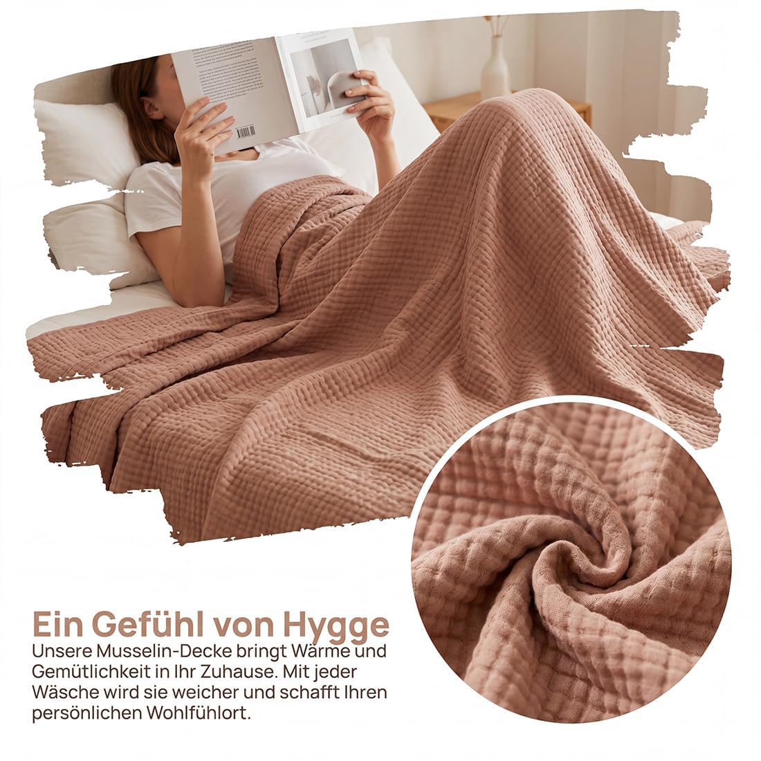 Sanfte Musselindecke 150x200 cm aus 100% Baumwolle, Leichte Musselin Decke Erwachsene für Sommer - Atmungsaktive Kuscheldecke & Tagesdecke für Sofa, Couch und Bett (Frisches Grün,150×200 cm)