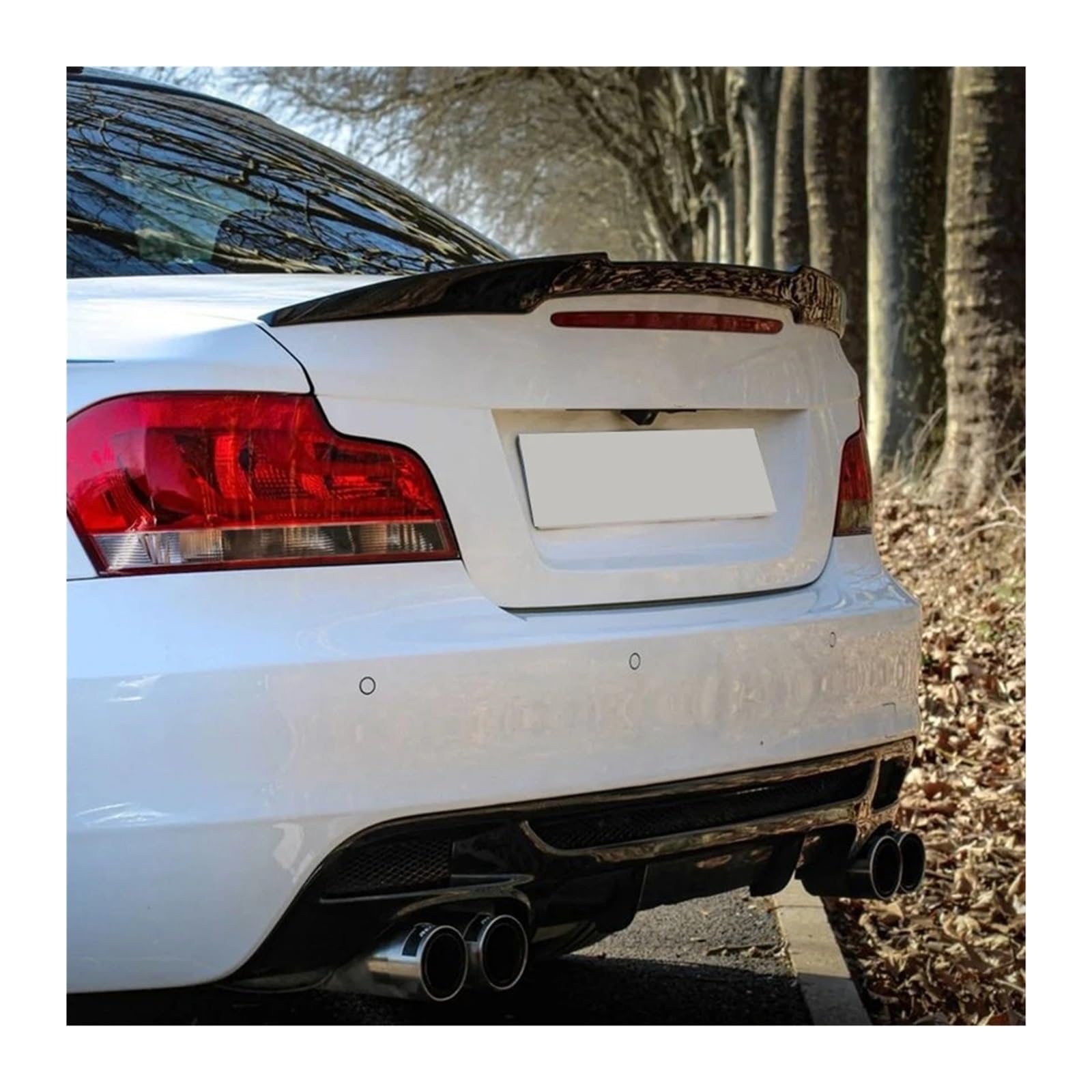 Spoiler Posteriore Per BMW Serie 1 E82 E88 (2005-2011) - Ala In ABS Nero Lucido O Carbon Look, Accessorio Aerodinamico
