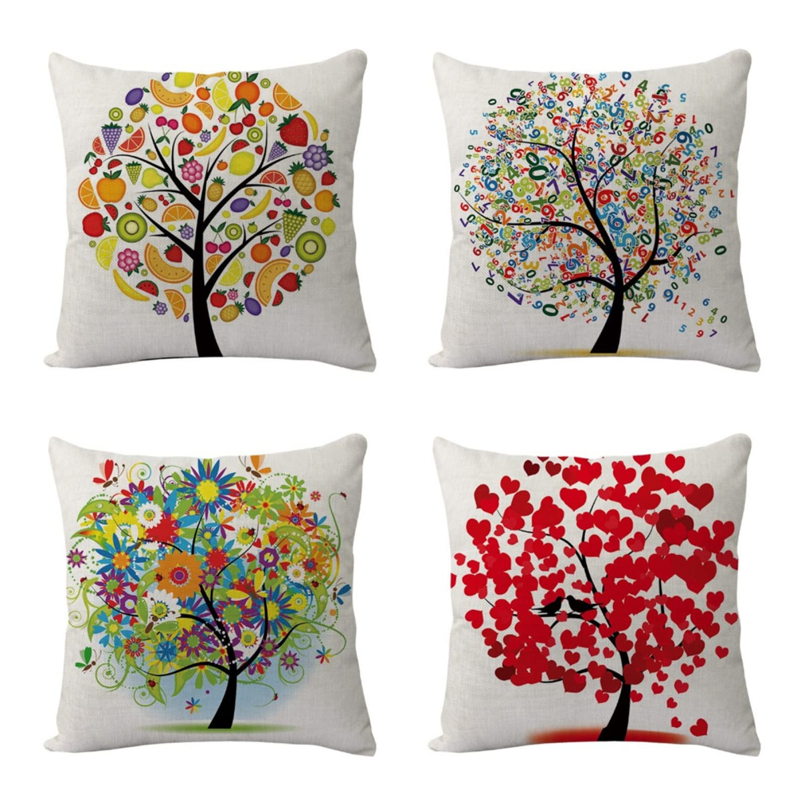 Set 4 Federe Cuscini Comvii Con Inserti - Velluto Cremosa, 45x45cm, Per Letto E Divano, Lavabili - Foto 6