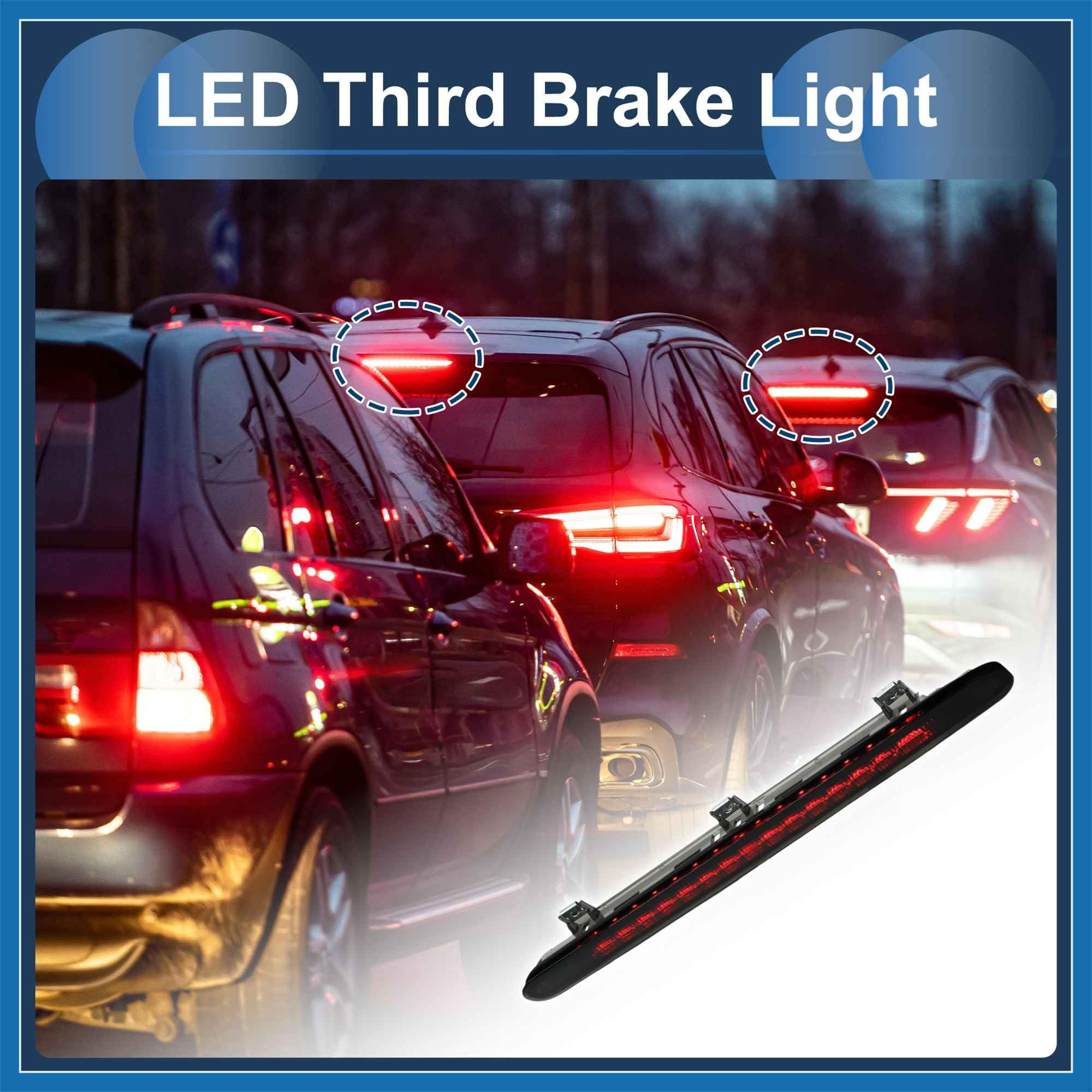 A ABSOPRO Luz De Freno Led De Tercera Luz De Freno Adecuado para VW Touran 1T 2003-2010 Carcasa Negra De Plástico Impermeable 3Ra Lámpara De Freno Reemplazo de artículo