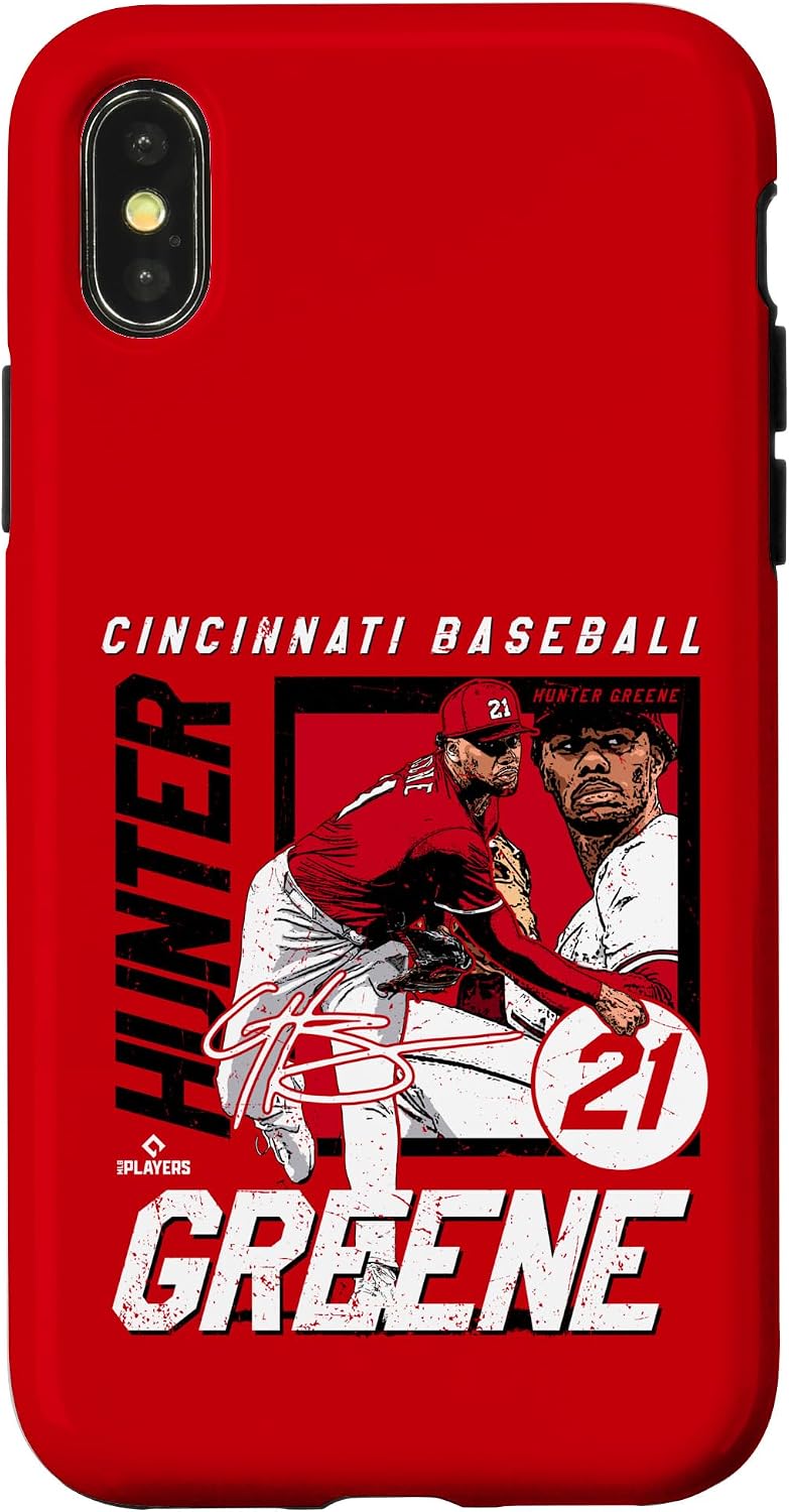Hunter Greene | Cincinnati MLB Baseball Players | MLBHGR203M Case for iPhone 15