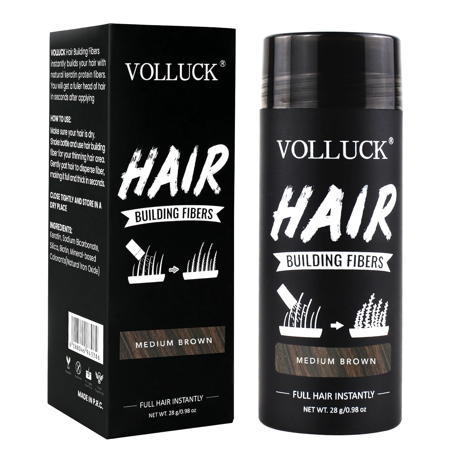 Hair Fibers for Thinning Hair - Instant Coverage Solution