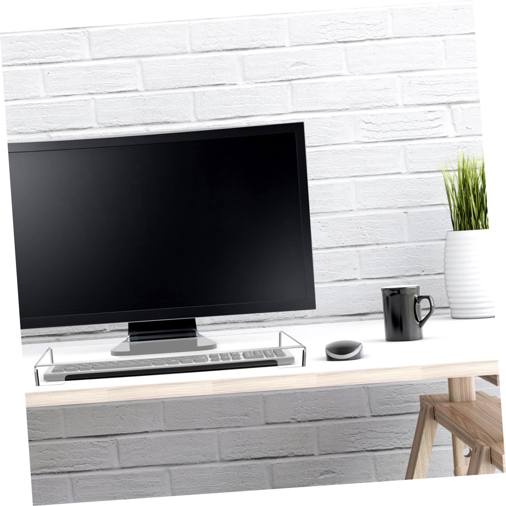 Copritastiera PC in Acrilico Trasparente per Protezione Tastiera da Polvere, Design Rigido per Casa e Ufficio, Resistente e Facile da Pulire