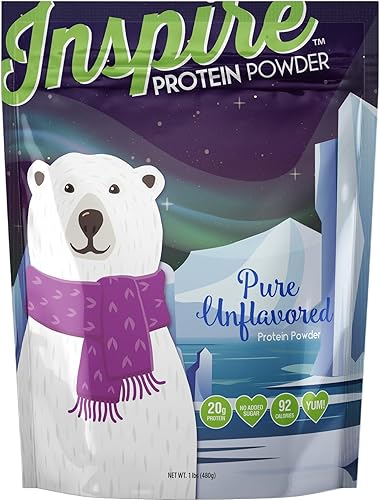 Inspire Pure - Polvo aislado de proteína de suero de leche sin sabor de 0.71 oz (20 porciones)